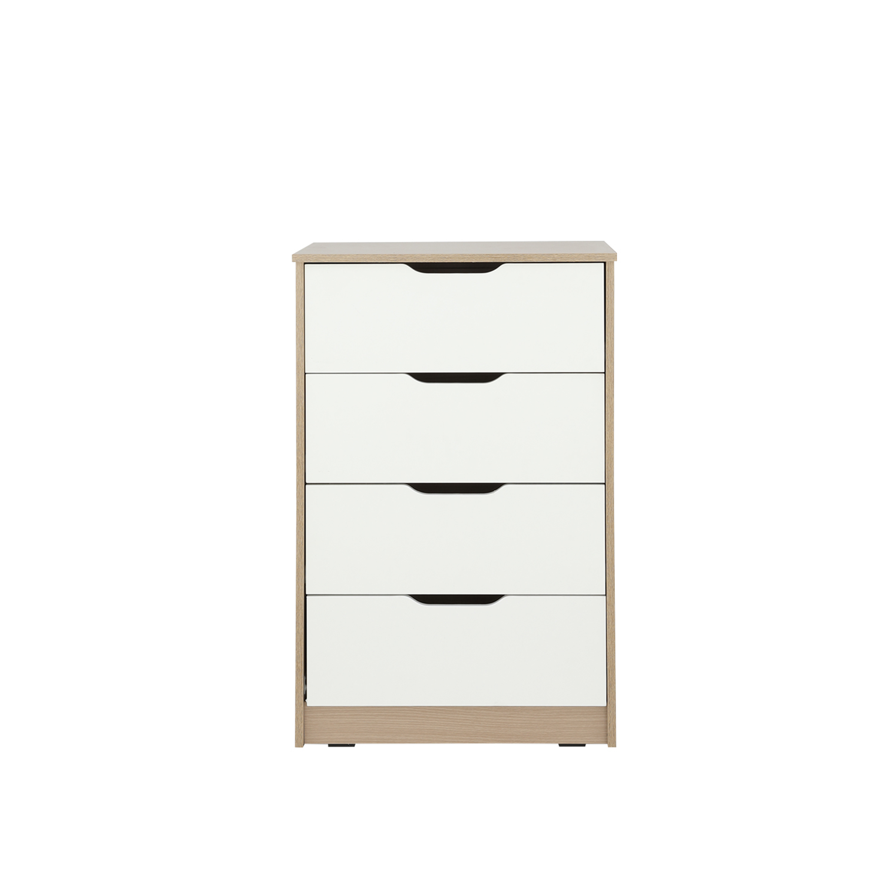 Tyra 4 Drawer Chest 0.6m - White, Oak