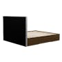 Zephyr 4 Drawer Queen Bed in Walnut, Shark and 2 Kyoto Twin Drawer Bedside Tables in Walnut - 7