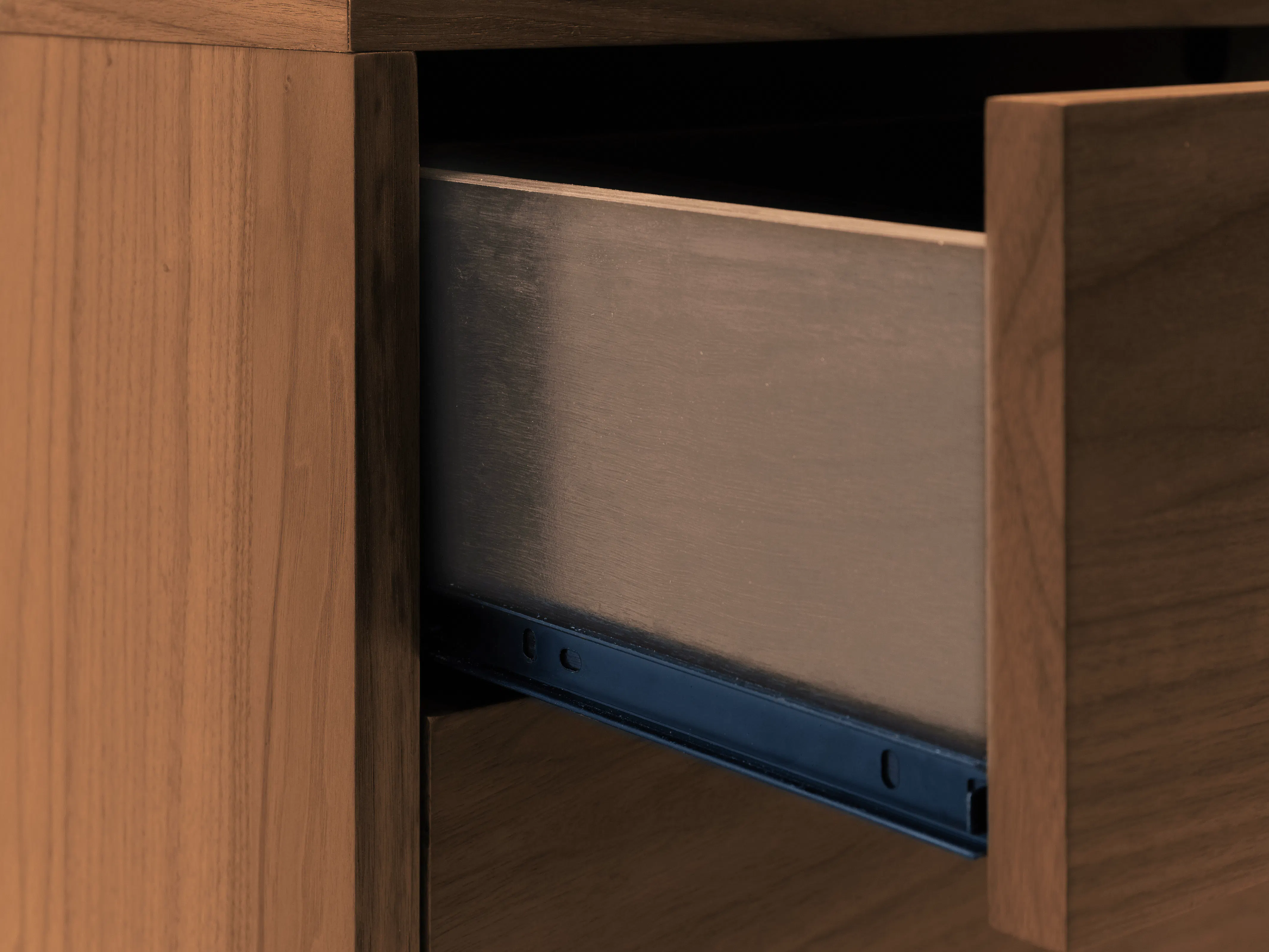 Kyoto Twin Drawer Bedside Table - Walnut - 10
