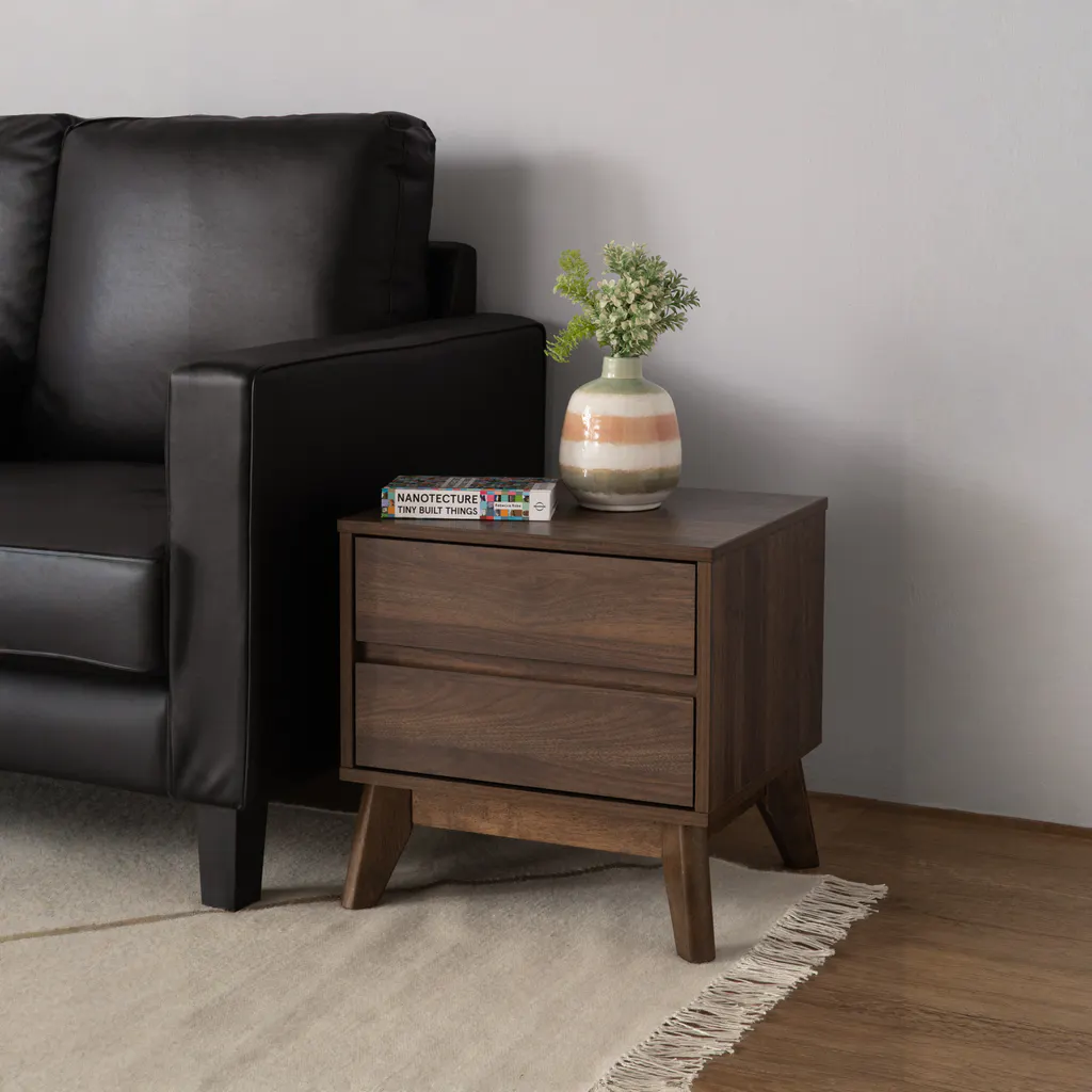 Arthur Queen Divan Bed in Urban Grey with 2 Herschel Bedside Table in Walnut - 12 - Nanotechnology, Tiny Built Things