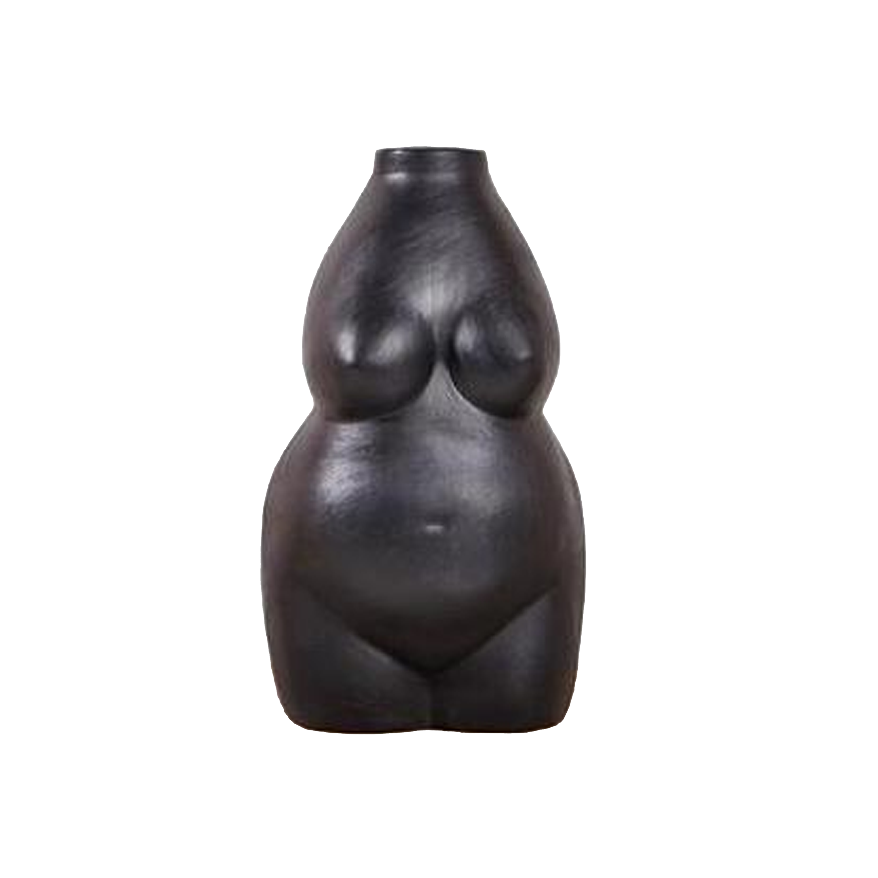 Female Sculpture Body Art Ceramic Vase - Black