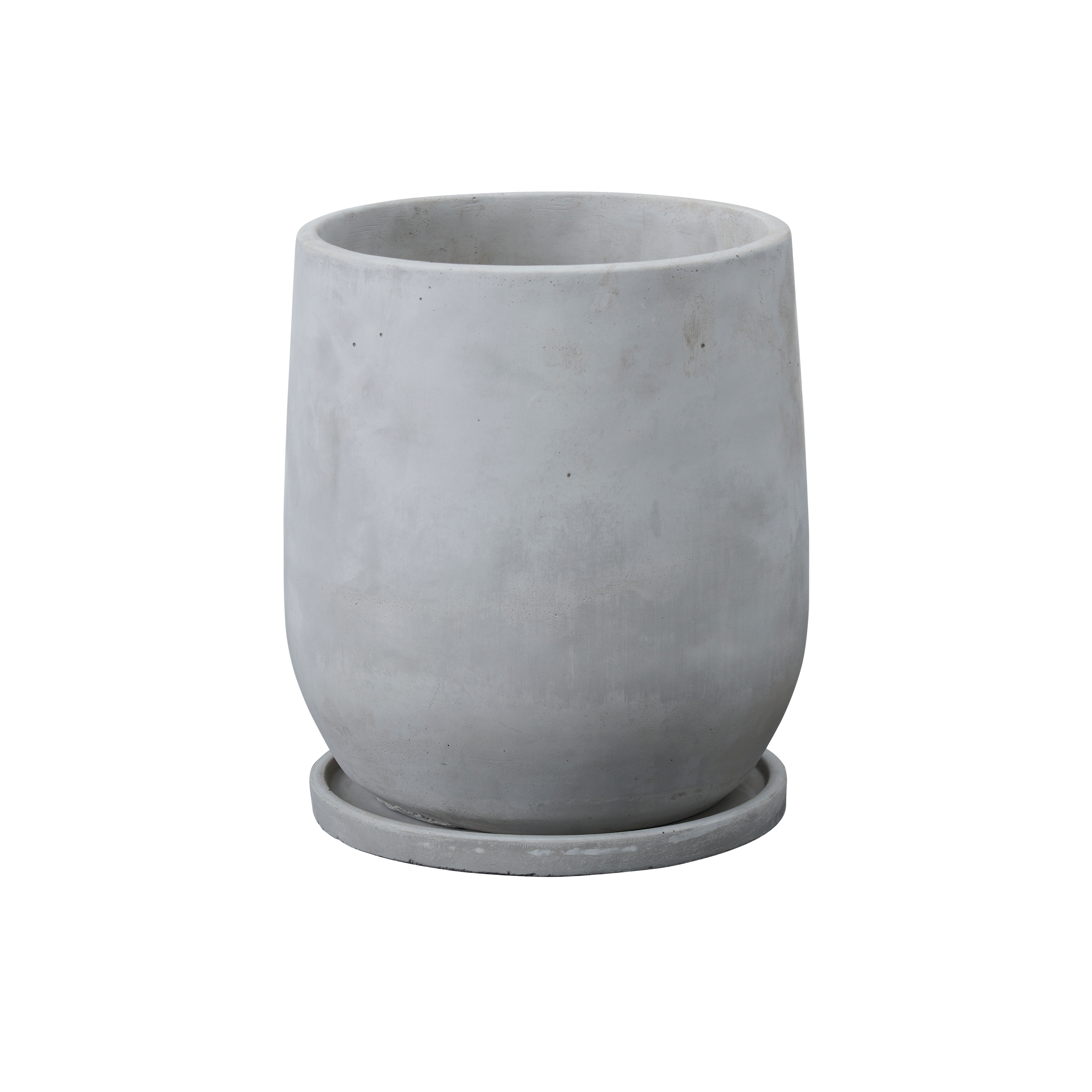 Minji Concrete Planter with Saucer - Large