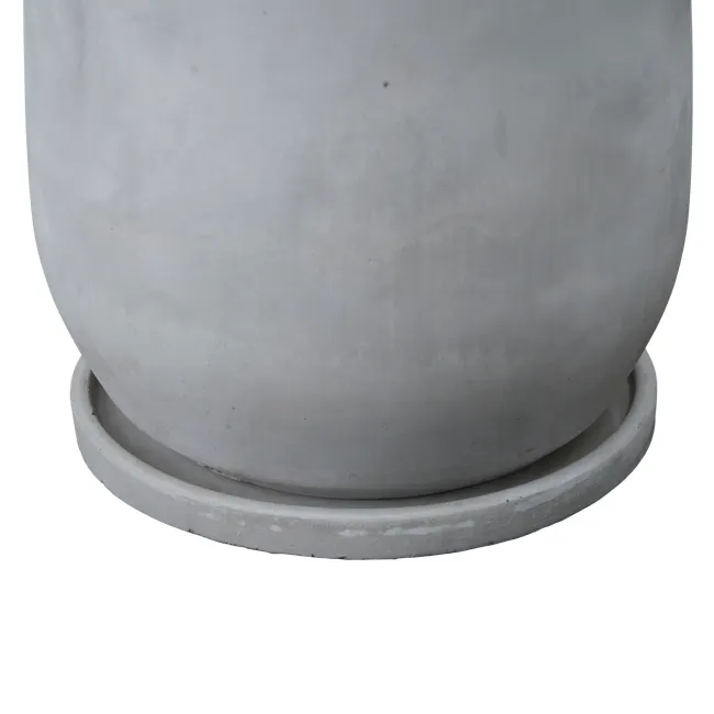 Minji Concrete Planter with Saucer - Large - 6