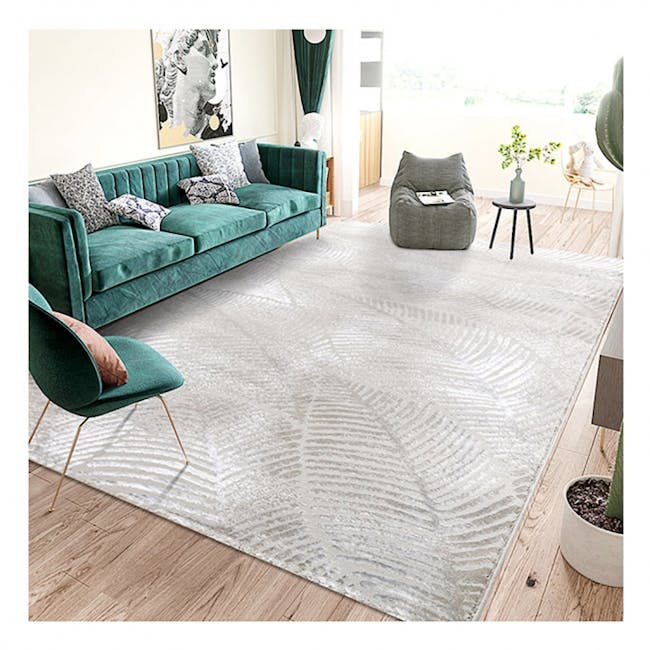 Eddy Soft Low Pile Rug - Leaves (3 Sizes) - 1
