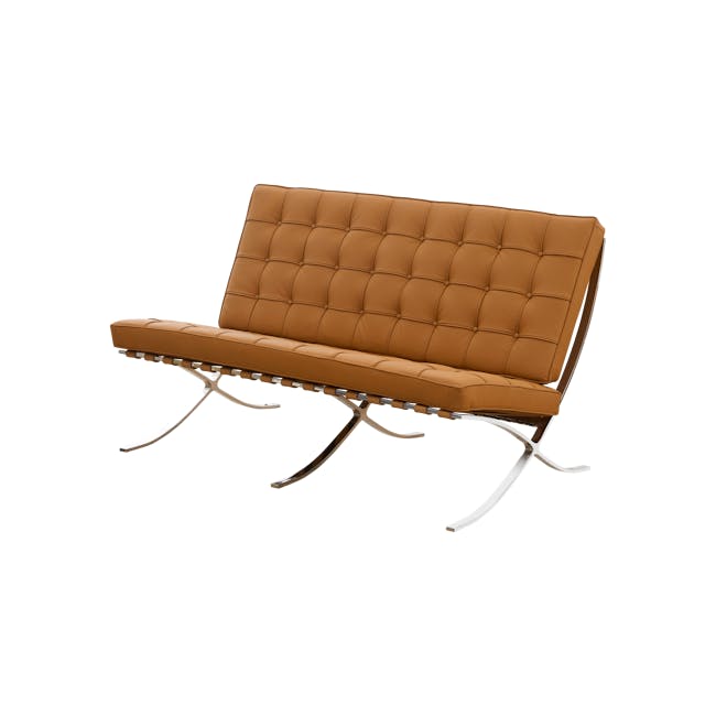 Benton 2 Seater Sofa with Benton Chair - Tan (Genuine Cowhide) - 2