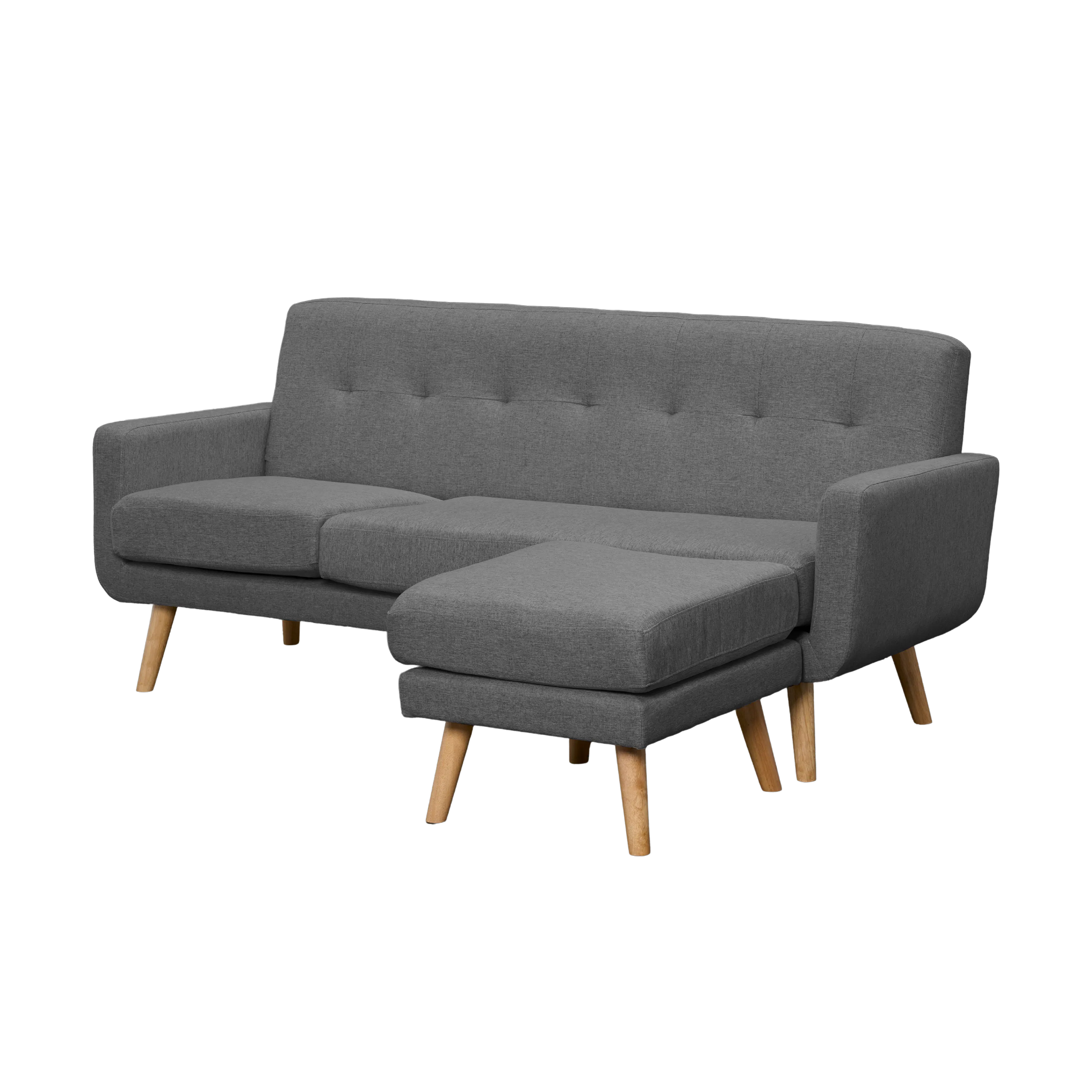 Cali L-Shaped Sofa - Walnut, Orion - 14