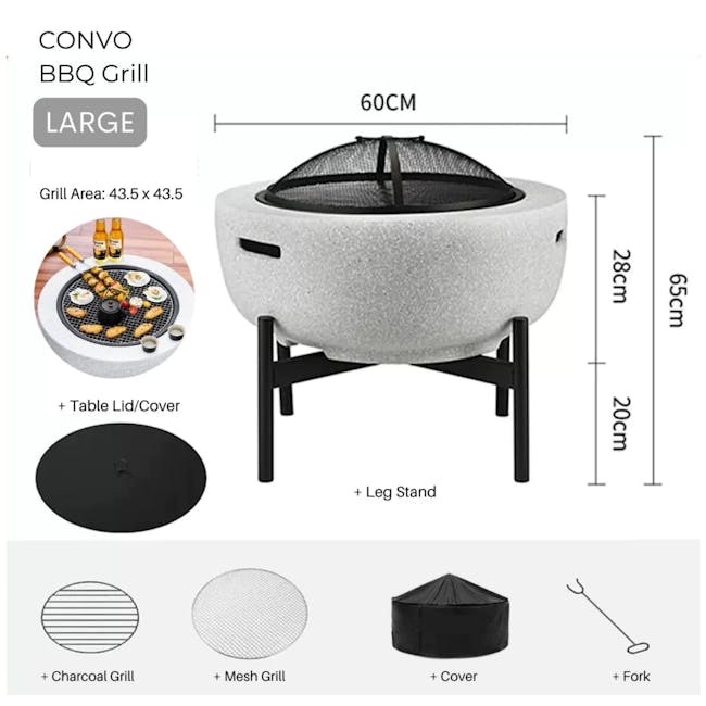 Flame Master  Convo Grill BBQ Pit Large - 9