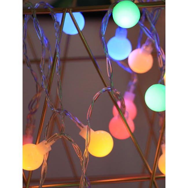 Mini Globe String Lights 6m - Assorted Colors - 4