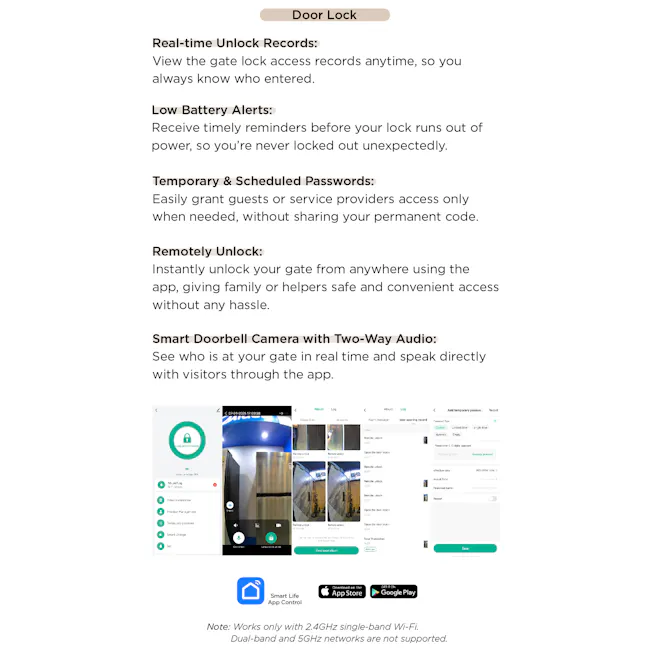 Eazea AXIS Smart Door Lock + AXIS-G Smart Gate Digital Lock Bundle - 8