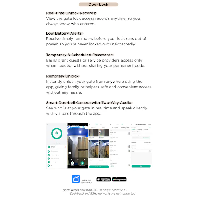 Eazea AXIS Smart Door Lock + AXIS-G Smart Gate Digital Lock Bundle - 8