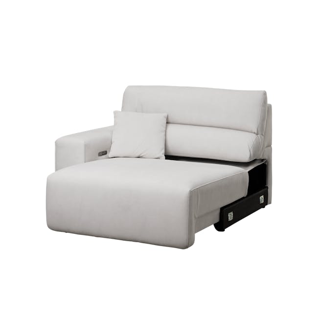 Forte 4 Seater Power Sliding Extension Sofa - Misty Grey (Scratch Resistant) - Zero Wall - 22