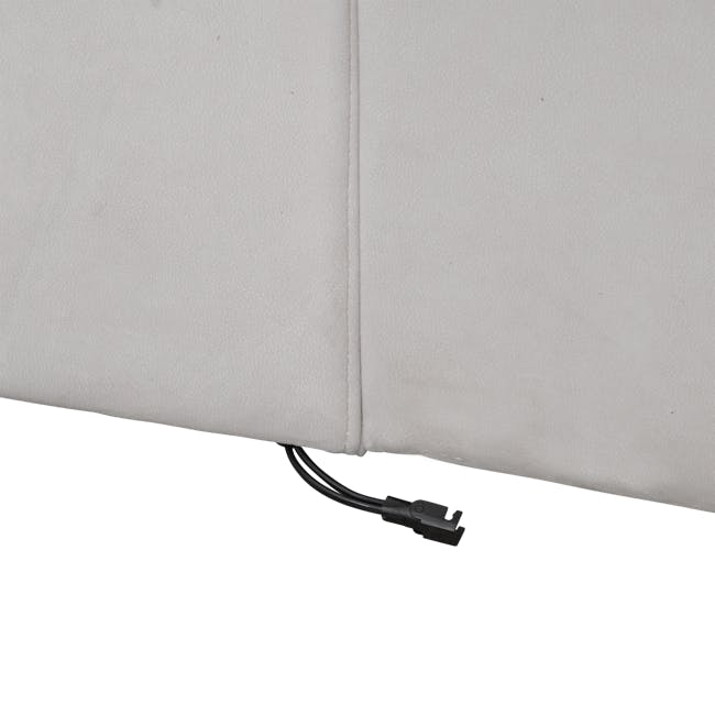 Forte 4 Seater Power Sliding Extension Sofa - Misty Grey (Scratch Resistant) - Zero Wall - 26