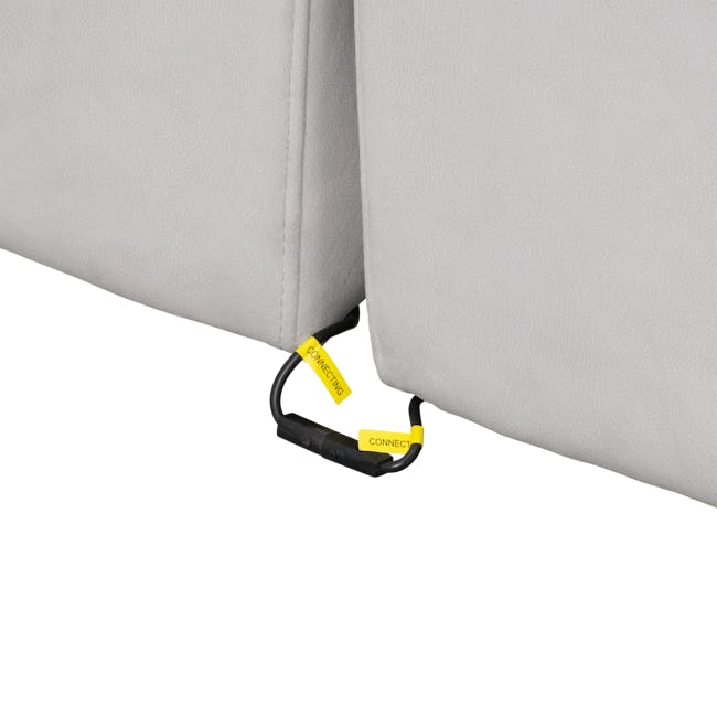 Forte 4 Seater Power Sliding Extension Sofa - Misty Grey (Scratch Resistant) - Zero Wall - 35