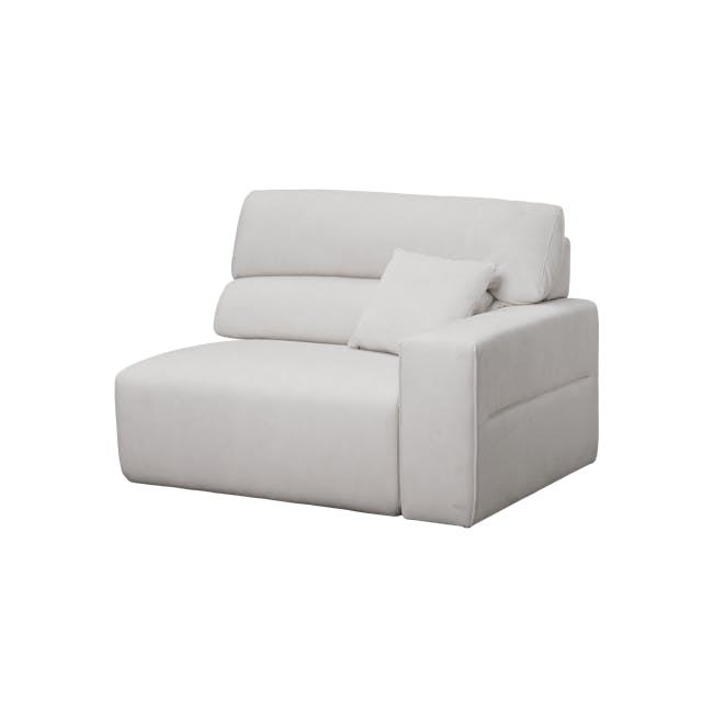 Forte 4 Seater Power Sliding Extension Sofa - Misty Grey (Scratch Resistant) - Zero Wall - 36