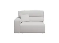Forte Left Arm Power Sliding Extension Sofa Unit - Misty Grey (Scratch Resistant)