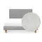 ESSENTIALS Queen Headboard Divan Bed - Dew (Eco Clean Fabric)