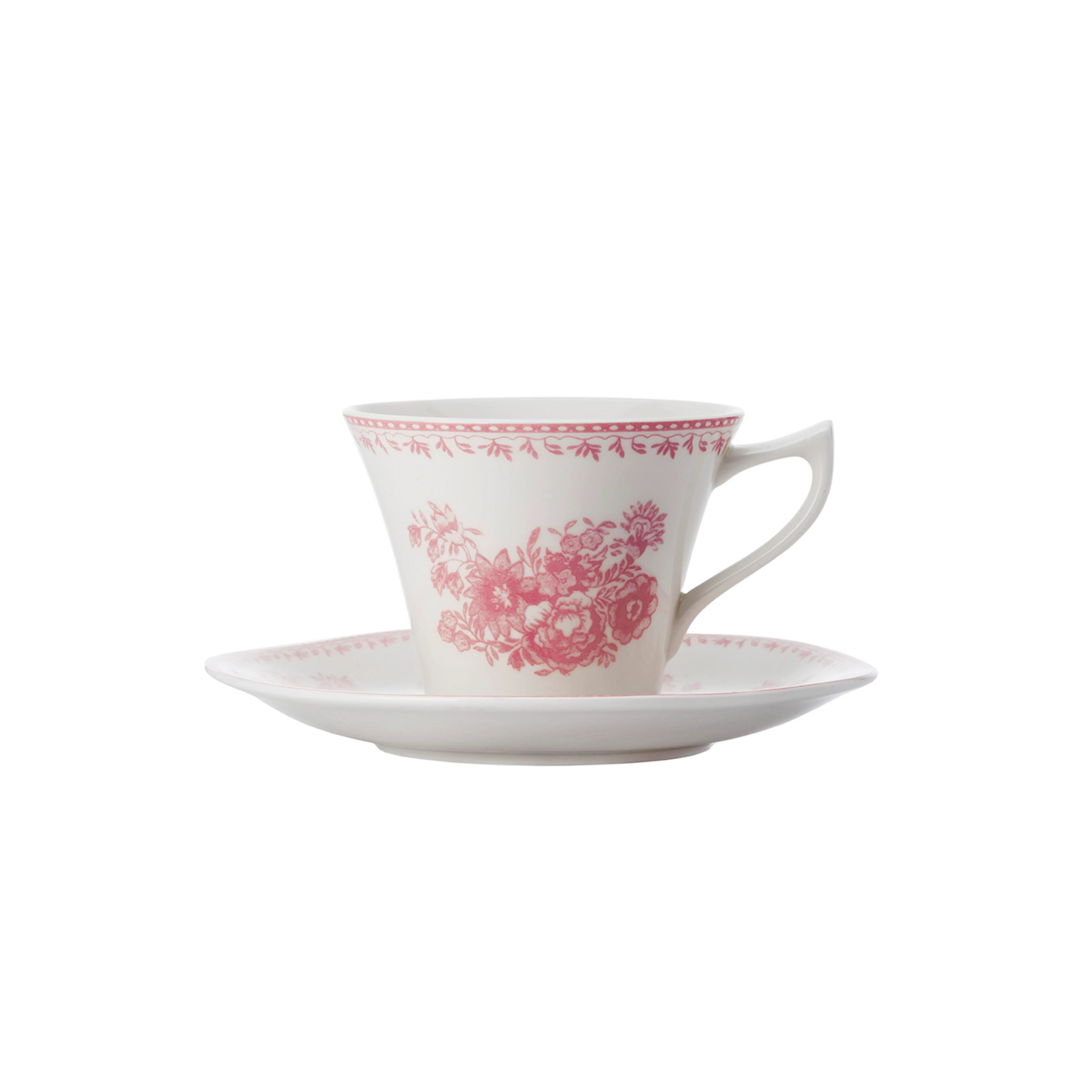 Luzerne Lancaster Garden Cup & Saucer Set 170ml - Pink