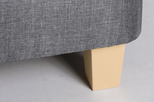 ESSENTIALS Single Divan Bed - Grey (Fabric) - 4