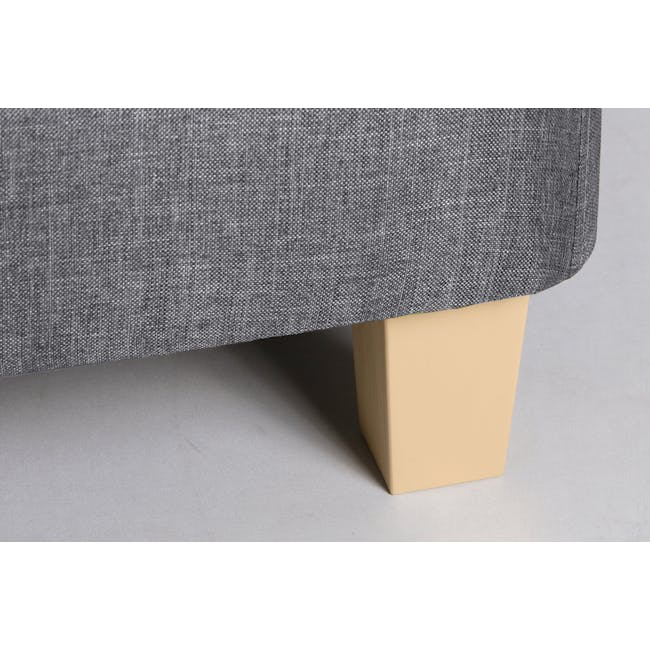 ESSENTIALS Single Divan Bed - Grey (Fabric) - 3