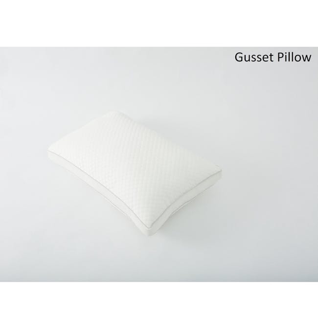 Nature Basics Cooling Touch Down Fiber Pillow (2 Types) - 6 - Gusset Pillow, white textured fabric, compact and compact
