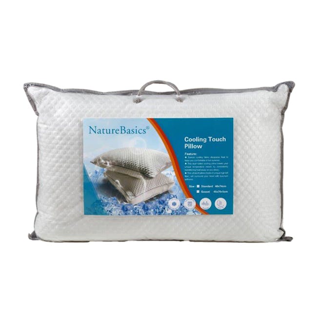 Nature Basics Cooling Touch Down Fiber Pillow (2 Types) - 2 - Cooling Touch Pillow, NatureBasics, Multi-Size, Comfortable