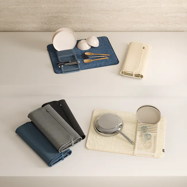 Udry Drying Mat - Slate Blue - 11
