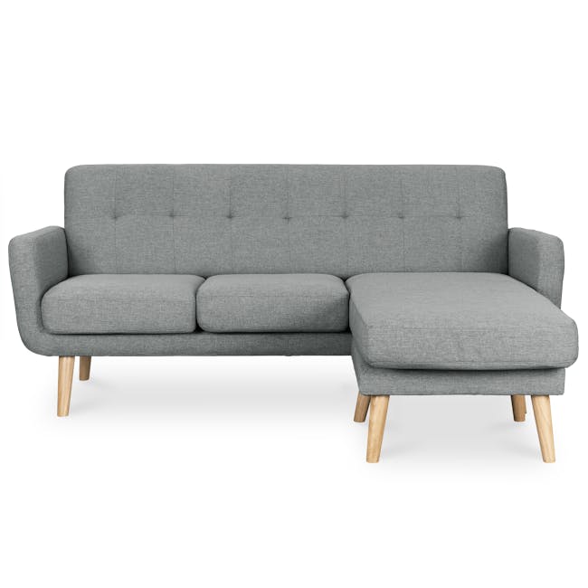Cali L-Shaped Sofa - Oak, Siberian Grey - 10