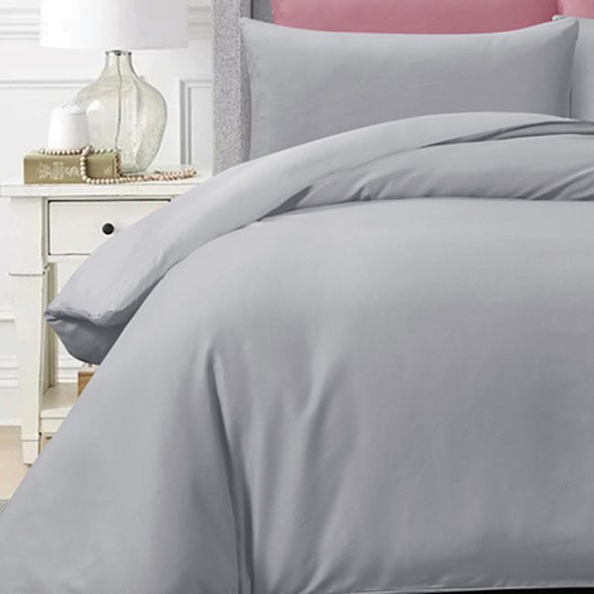 Hillcrest Comfy Lux Solid 988TC Fitted Sheet Set – Cloud (4 Sizes) - 4