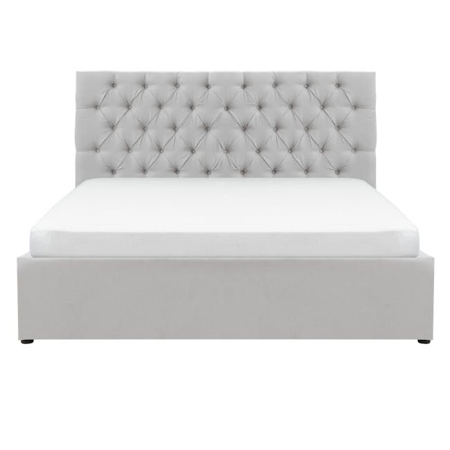 Isabelle Tall King Storage Bed - Silver Fox (Fabric) - 0