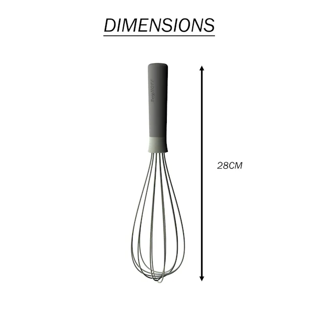 Berghoff Soft Grip Non Stick Nylon Kitchen Baking Whisk Egg Beater - 6 - 28 cm whisk, kitchen utensil, kitchen tool, cooking