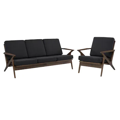 Aston 3 Seater Sofa with Aston Armchair - Seal - Image 1