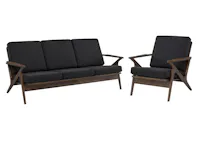 Aston 3 Seater Sofa with Aston Armchair - Seal