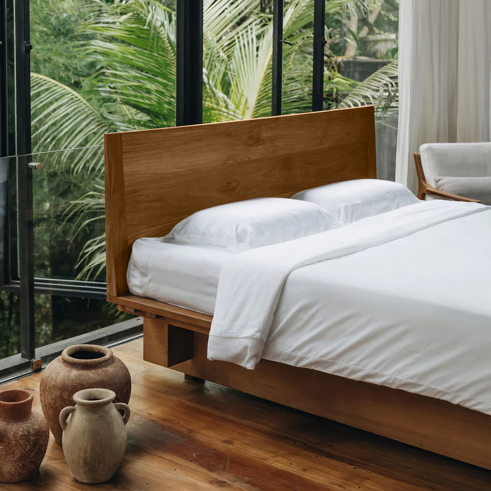 Heveya® Bamboo Fitted Sheet Set - White (5 Sizes)