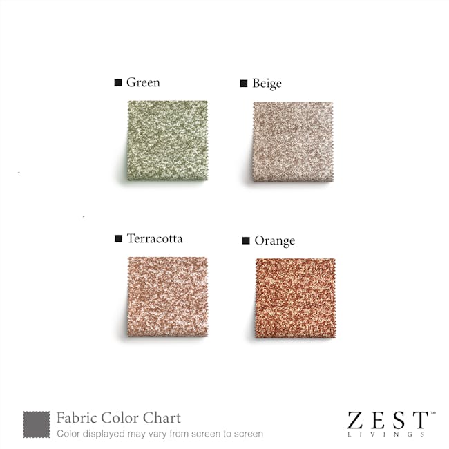 Fleur Ottoman with Water Repellent Function - Terracotta - 11