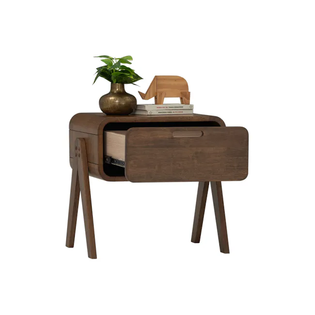 Ayami Bedside Table - Cocoa - 2