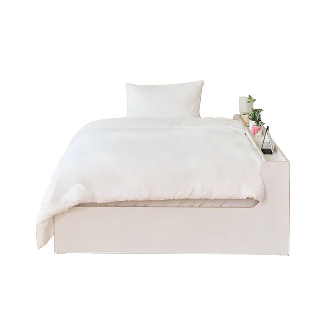 Kira Super Single Storage Platform Bed - Warm White - 18