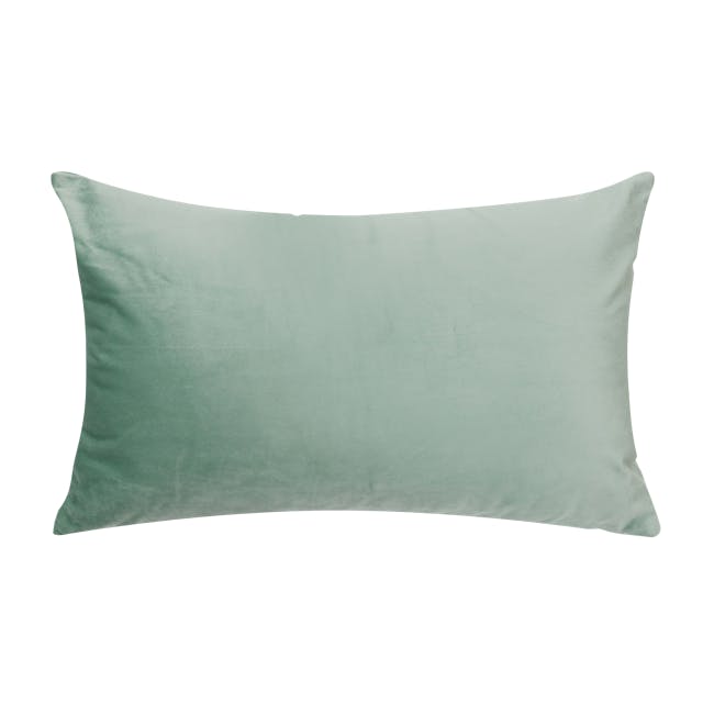 Alyssa Velvet Lumbar Cushion Cover - Jade - 0