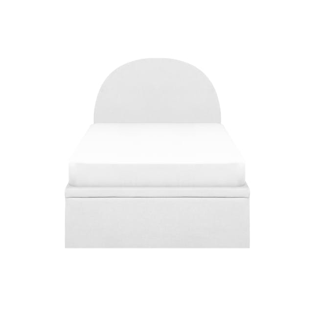 Aspen Single Storage Bed - Cloud White - 0