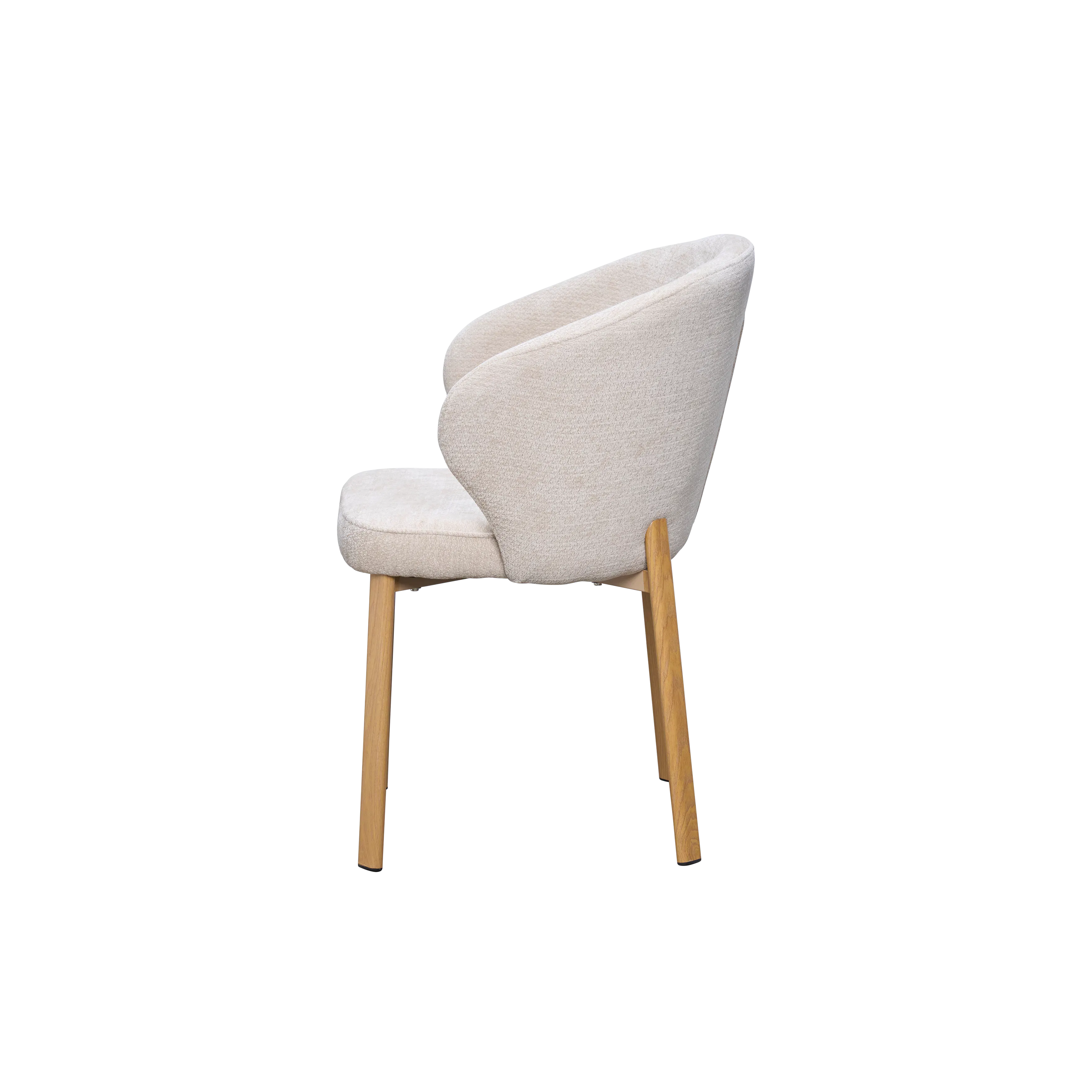 (As-is) Apollo Dining Armchair - Beige, Oak - 10