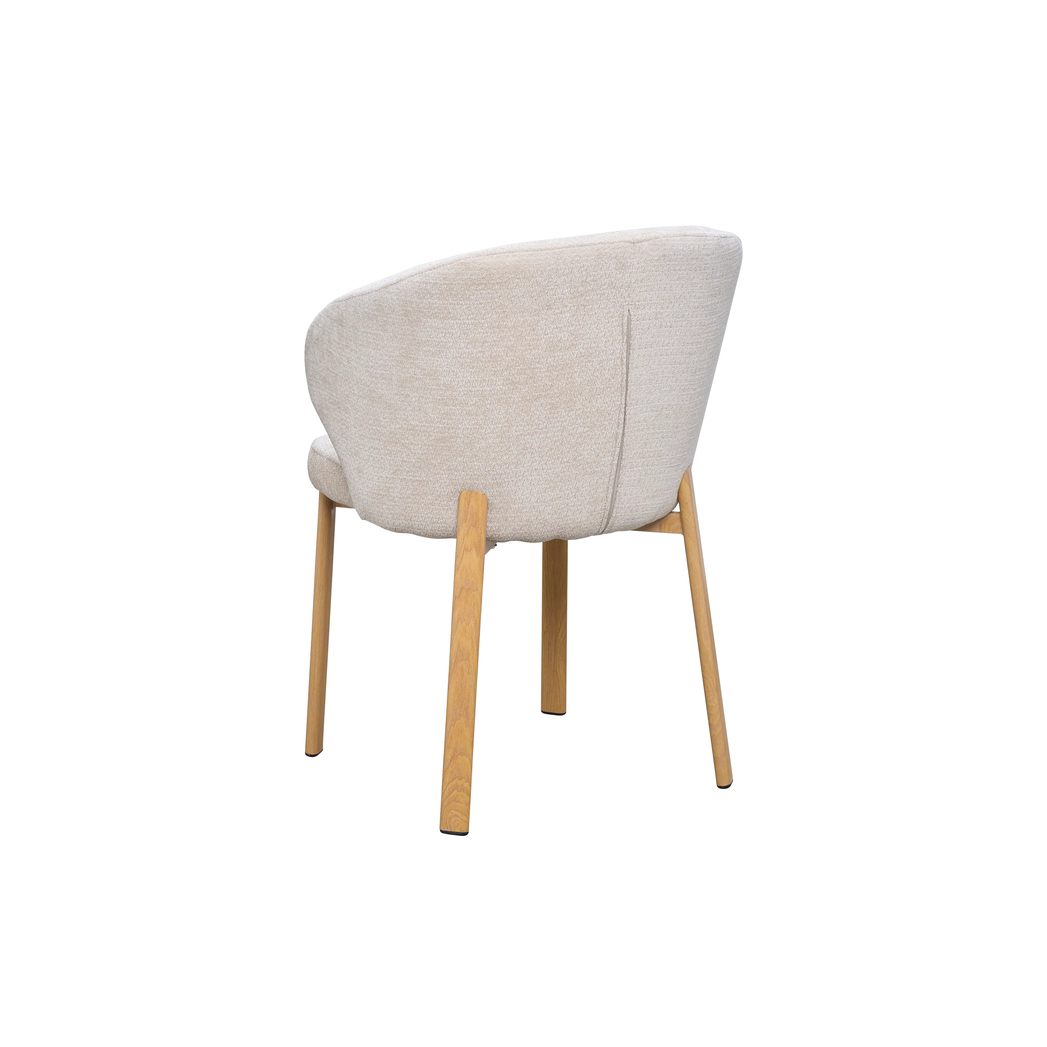 (As-is) Apollo Dining Armchair - Beige, Oak - 11