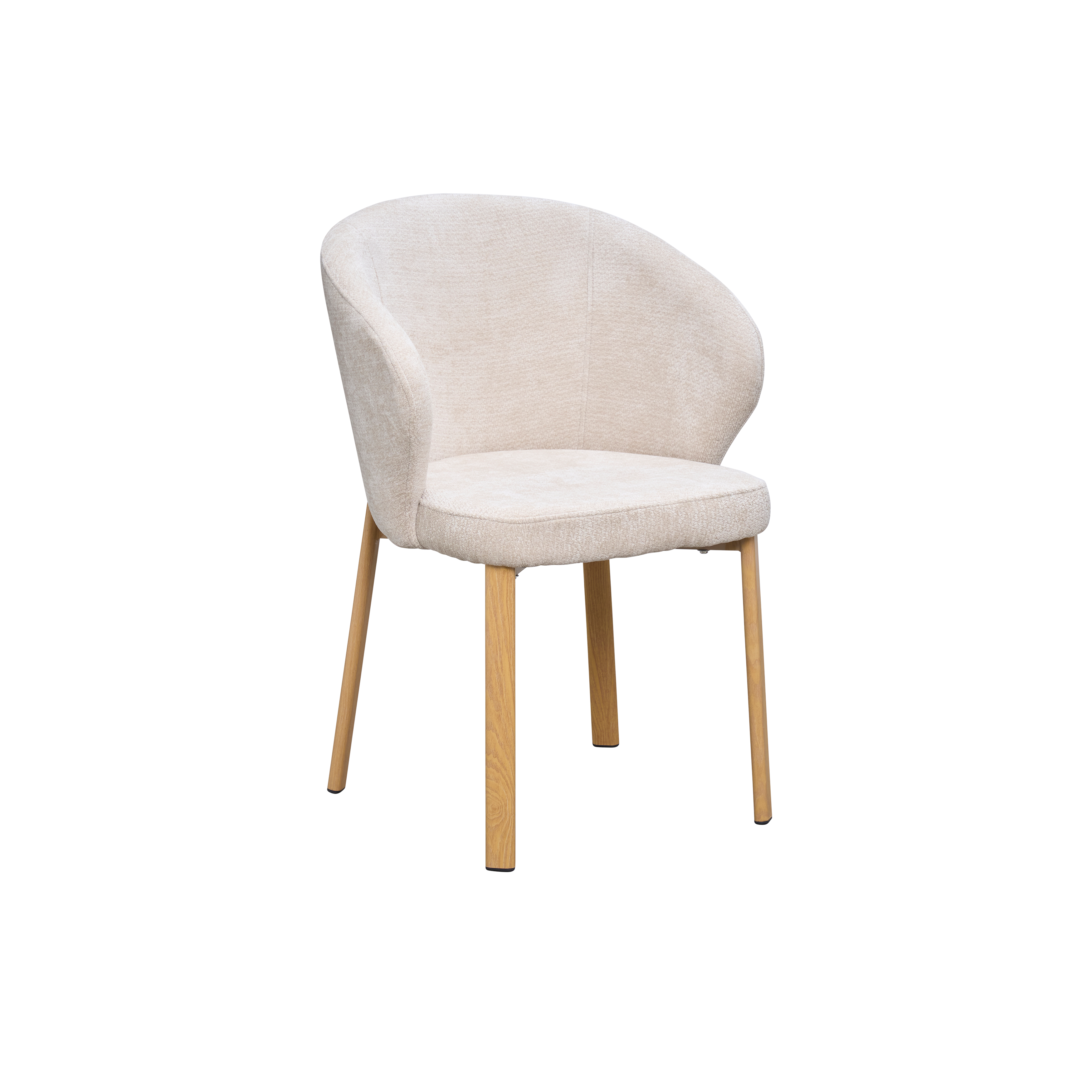 Apollo Dining Armchair - Beige, Oak