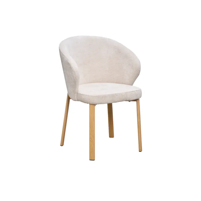 Apollo Dining Armchair - Beige, Oak - 1