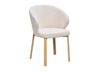 Apollo Dining Armchair - Beige, Oak