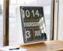 TWEMCO Big Calendar Flip Wall Clock with Chinese Text - White Case Black Dial - 1