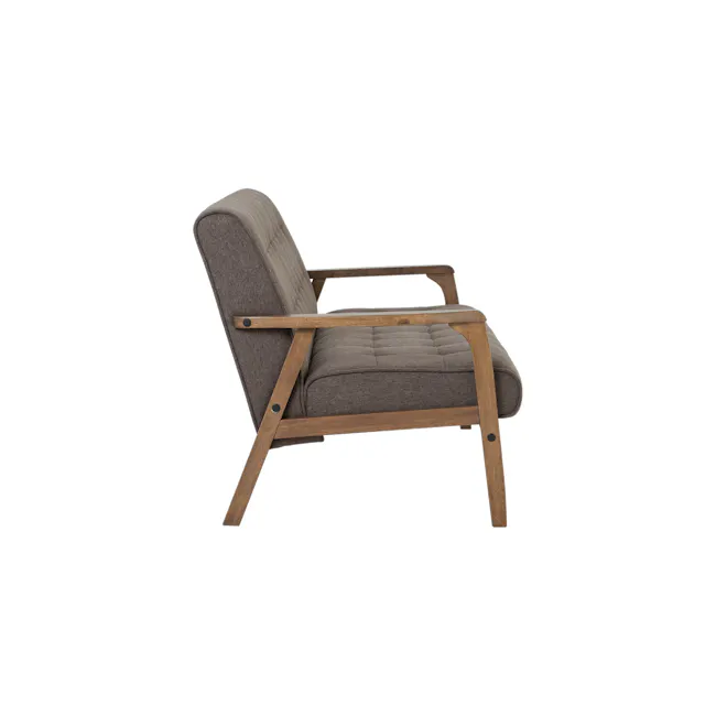 Tucson 3 Seater Sofa with Tucson Armchair - Cocoa, Chestnut (Fabric) - 12 - modern wooden chair, gray upholstered seat