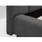 Elliot Queen Bed in Onyx Grey with 2 Lewis Bedside Tables in Black, Oak - 9