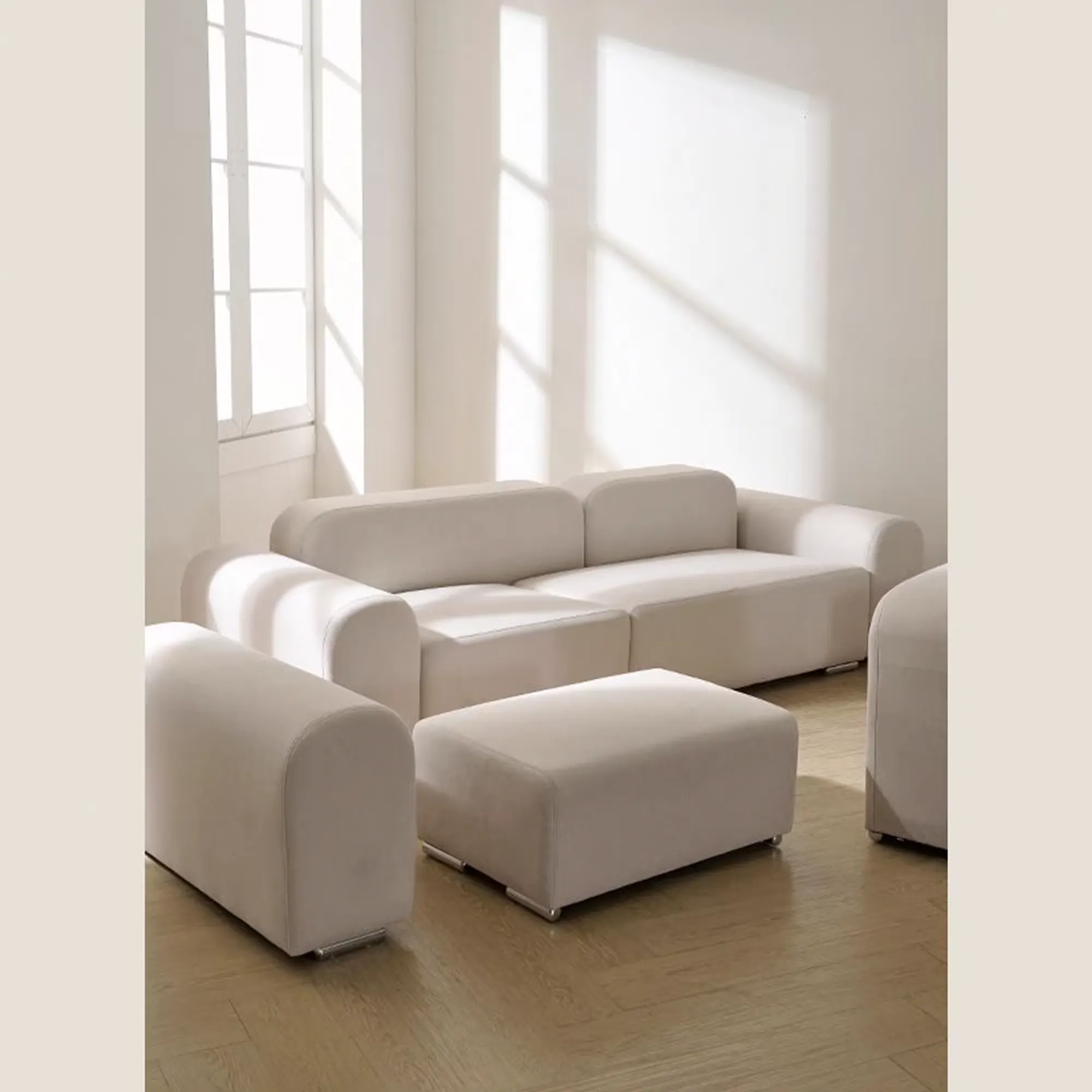 Sonata 3 Seater Extended Sofa - Ivory (Pet Friendly) - 19