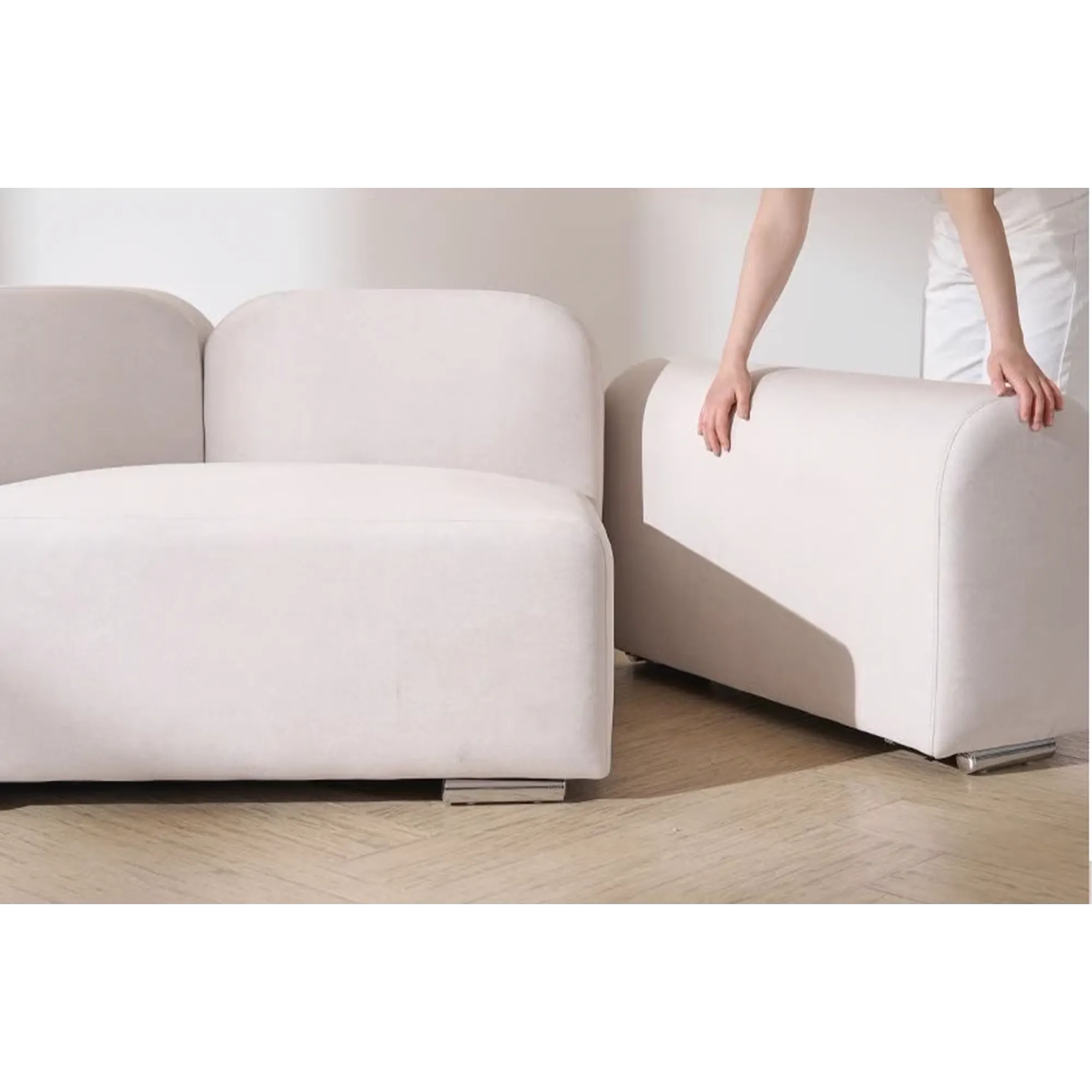 Sonata 3 Seater Extended Sofa - Ivory (Pet Friendly) - 7