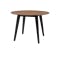 Ralph Round Dining Table 1m in Cocoa with 4 Fynn Dining Chairs in Black and River Grey - 1