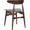 Tricia Dining Chair - Walnut, Barley (Fabric) - 3